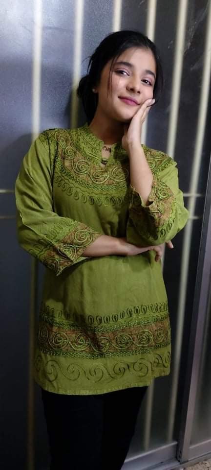 Stylish Embroidered Cotton Kurti