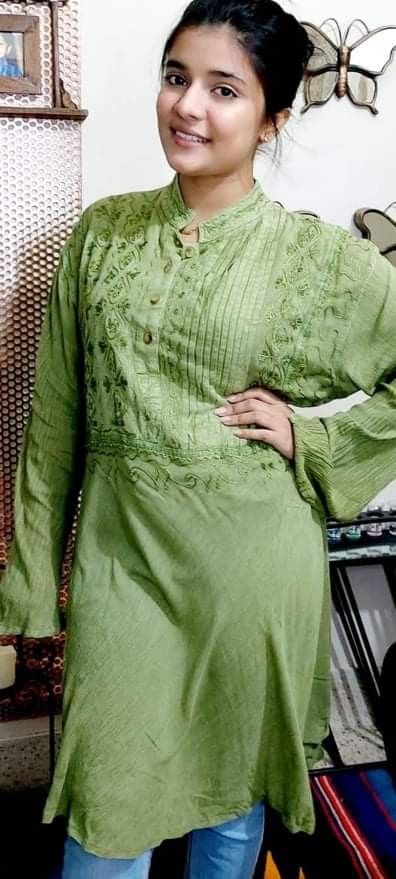 Stylish Embroidered Cotton Kurti