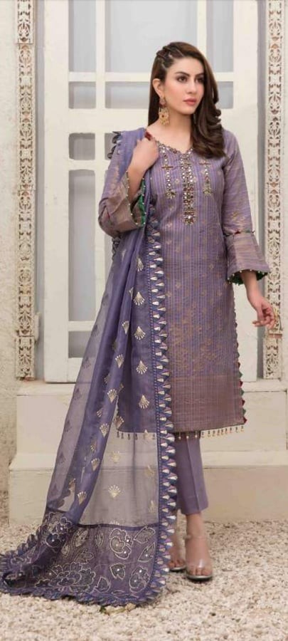 TAWAKKAL Giselle Fancy Dupatta Unstitch 3 Pcs