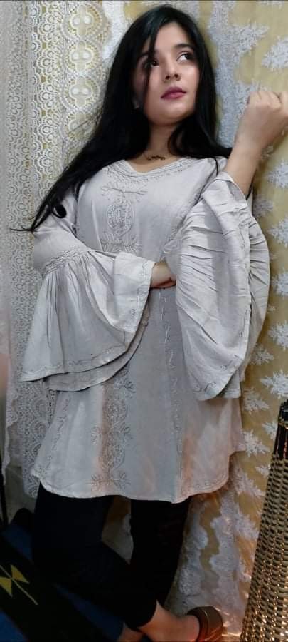 Stylish Embroidered Cotton Kurti