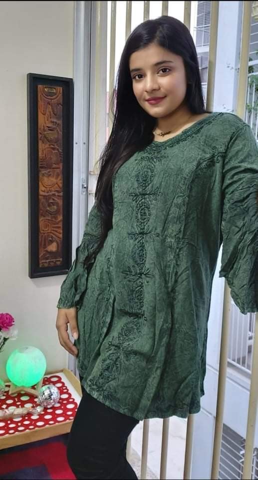 Stylish Embroidered Cotton Kurti