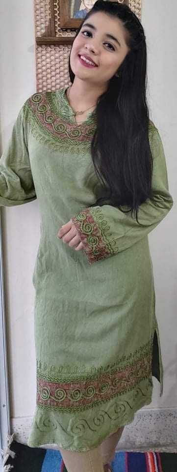 Stylish Embroidered Cotton Tops with Skirt