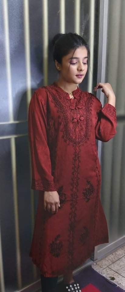 Stylish Embroidered Cotton Kurti