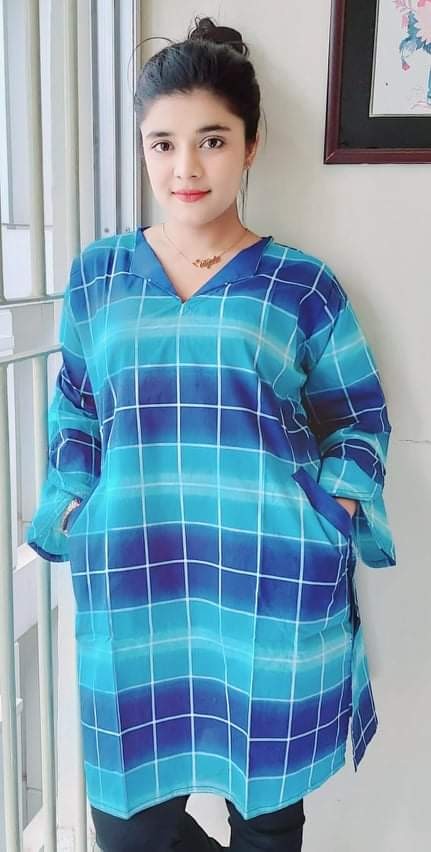 Stylish Embroidered Cotton Kurti