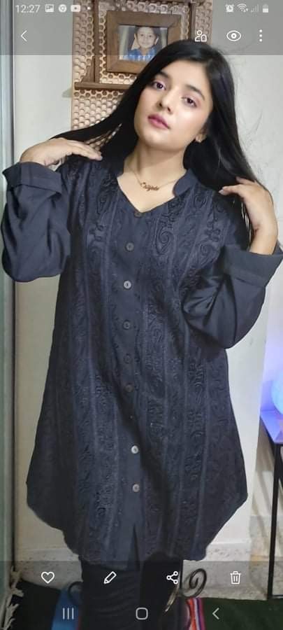 Stylish Embroidered Cotton Kurti