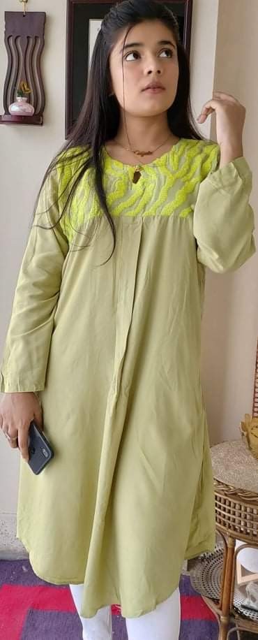 Stylish Embroidered Cotton Kurti