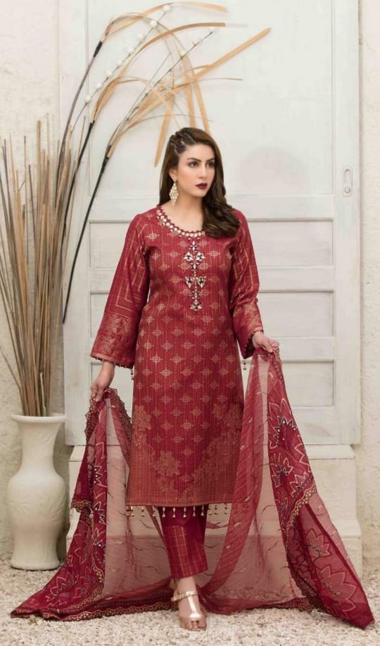 TAWAKKAL Giselle Fancy Dupatta Unstitch 3 Pes