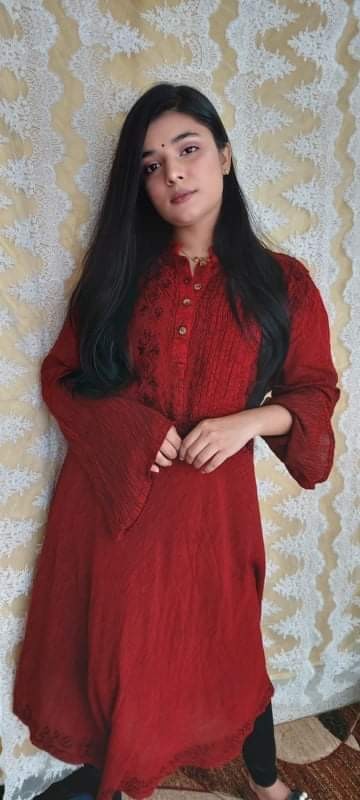 Stylish Embroidered Cotton Kurti