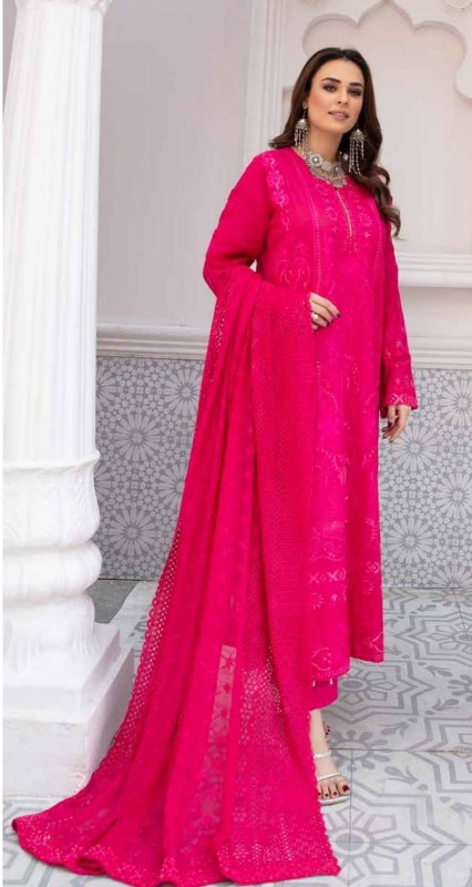 JOHRA Gold Swiss Embroidered Voil Collection