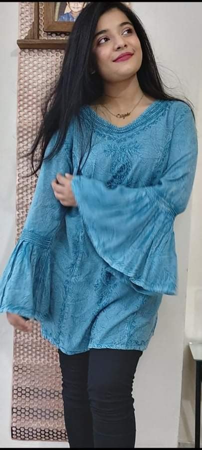 Stylish Embroidered Cotton Kurti